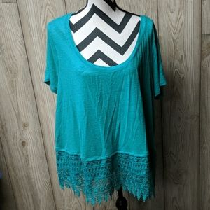 Lane bryant turquoise tshirt